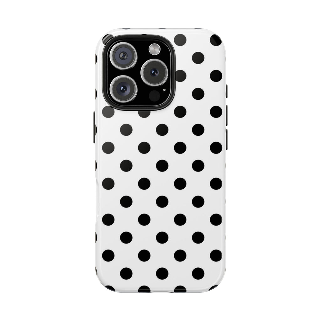 White Polka Dot iPhone Case