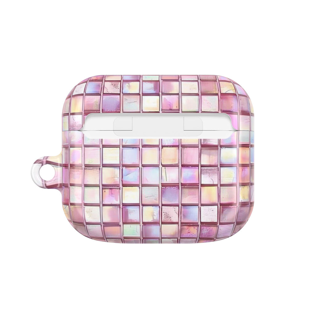 Pink Square Glass AirPod Case