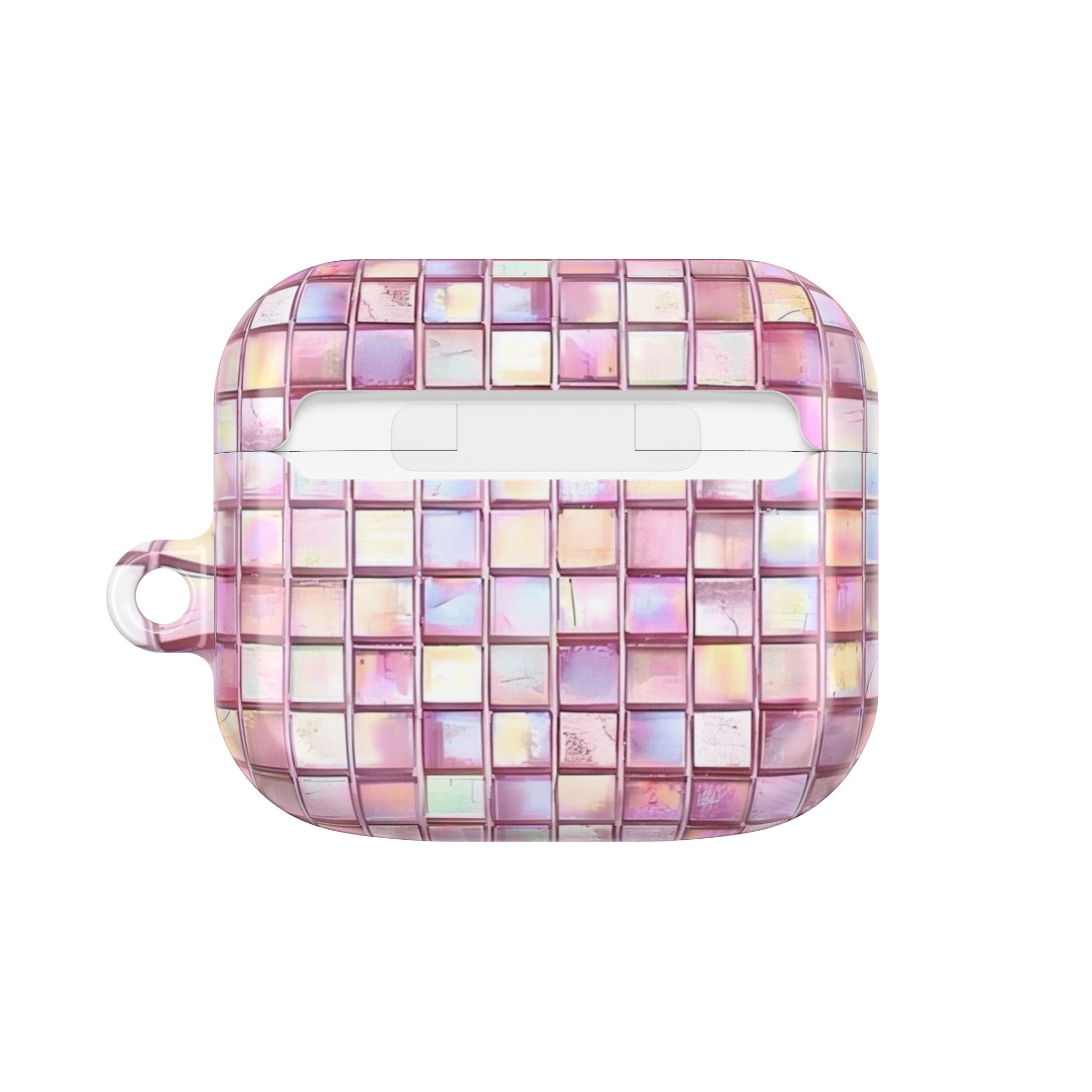 Pink Square Glass AirPod Case