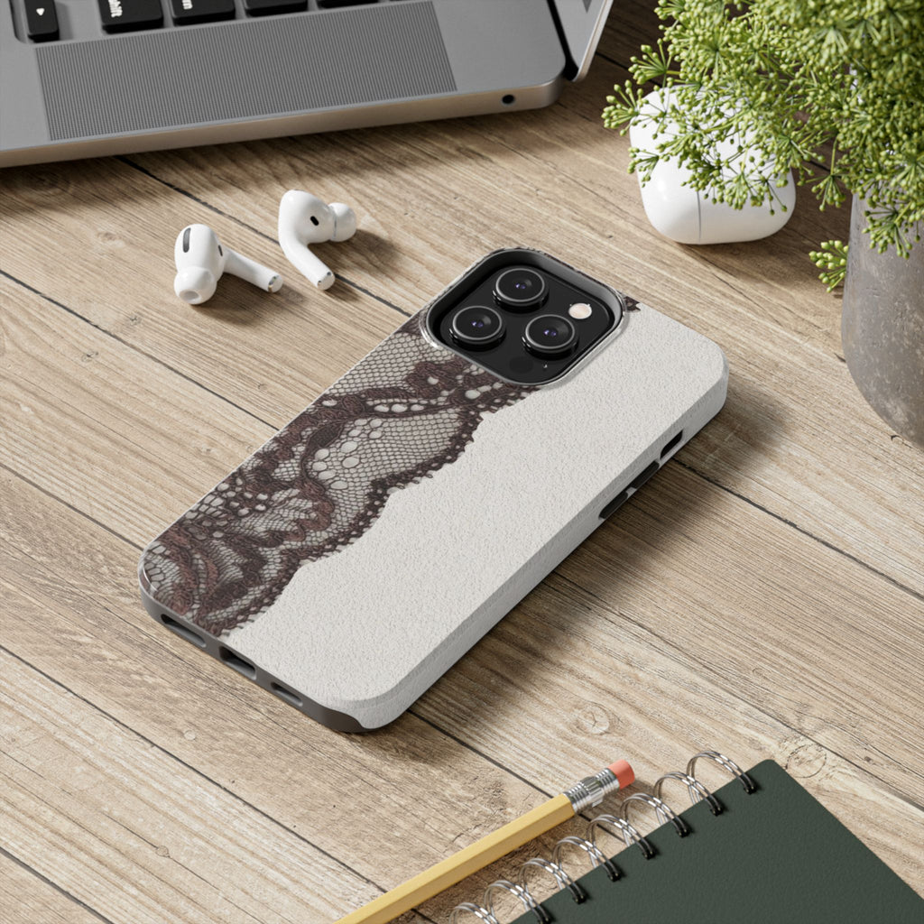 Brown Lace Edge iPhone Case