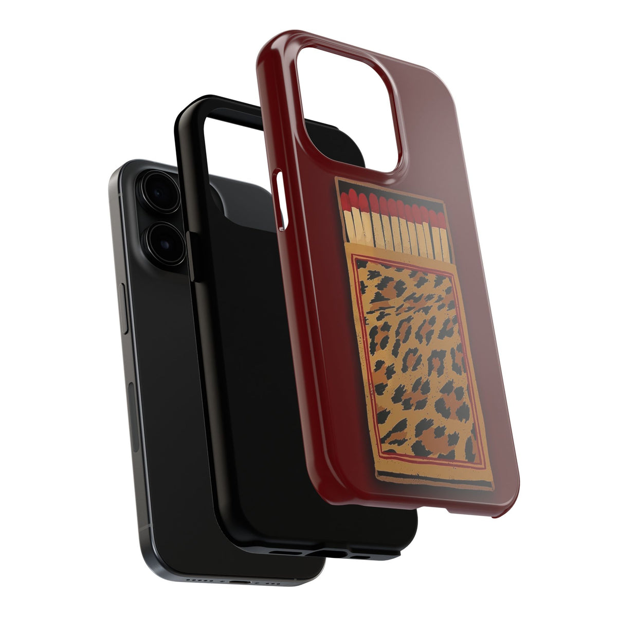 Burgundy Match iPhone Case