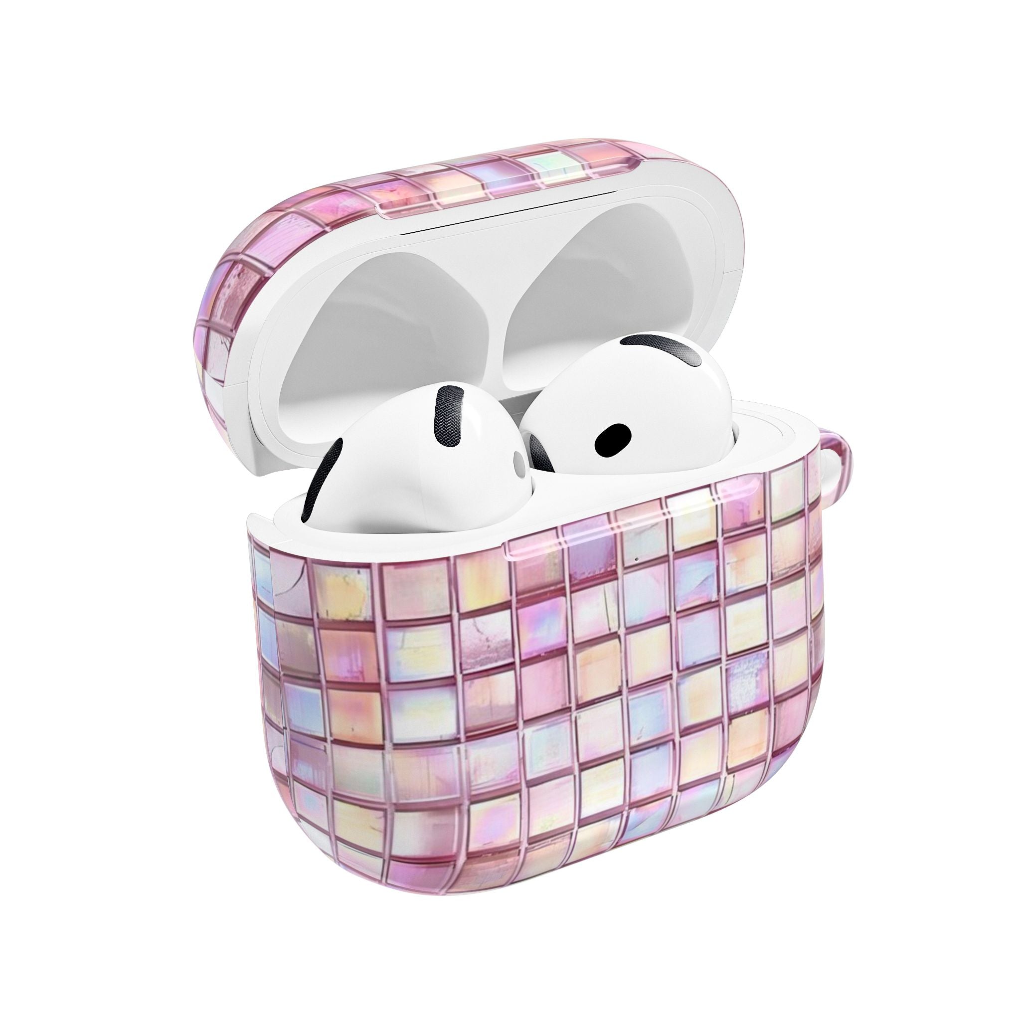 Pink Square Glass AirPod Case