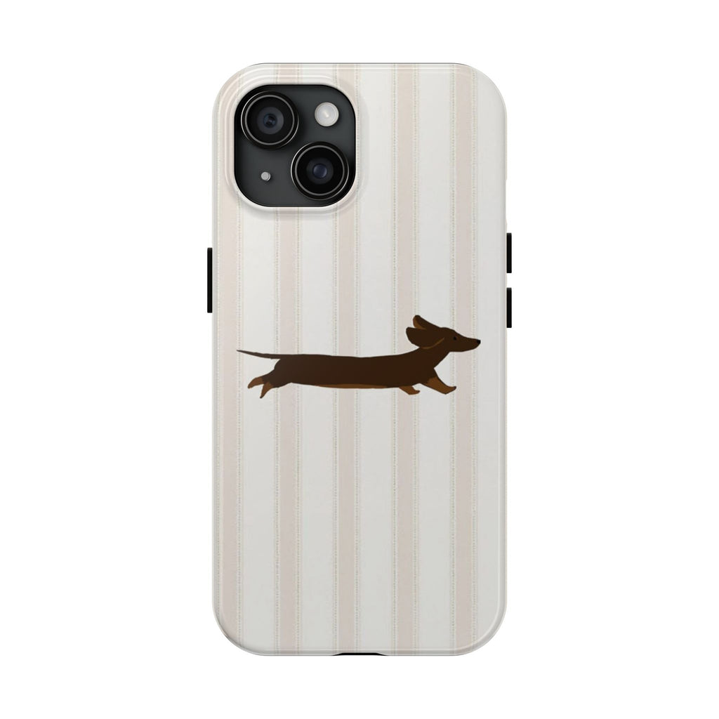 Leaping Dachshund iPhone Case