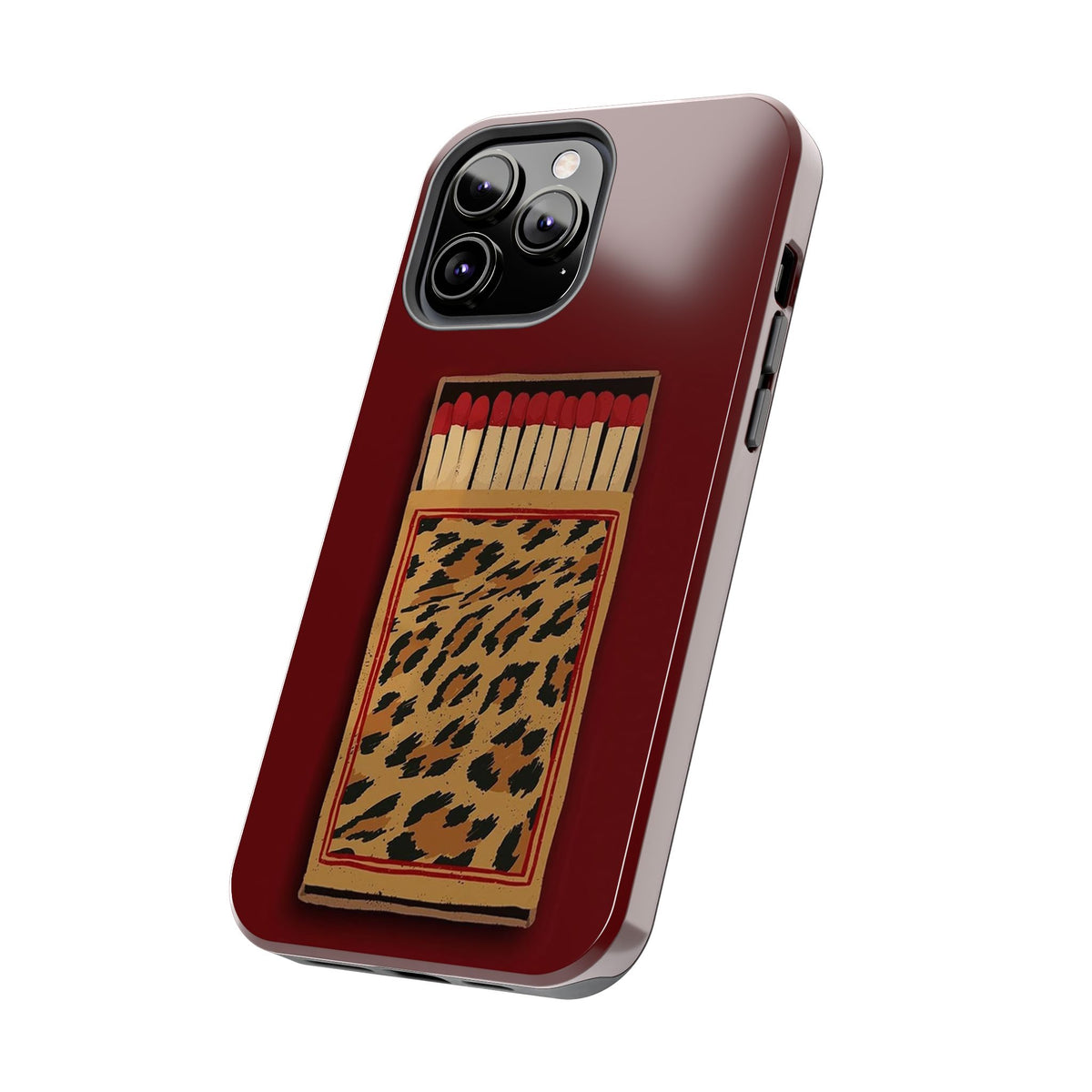 Burgundy Match iPhone Case