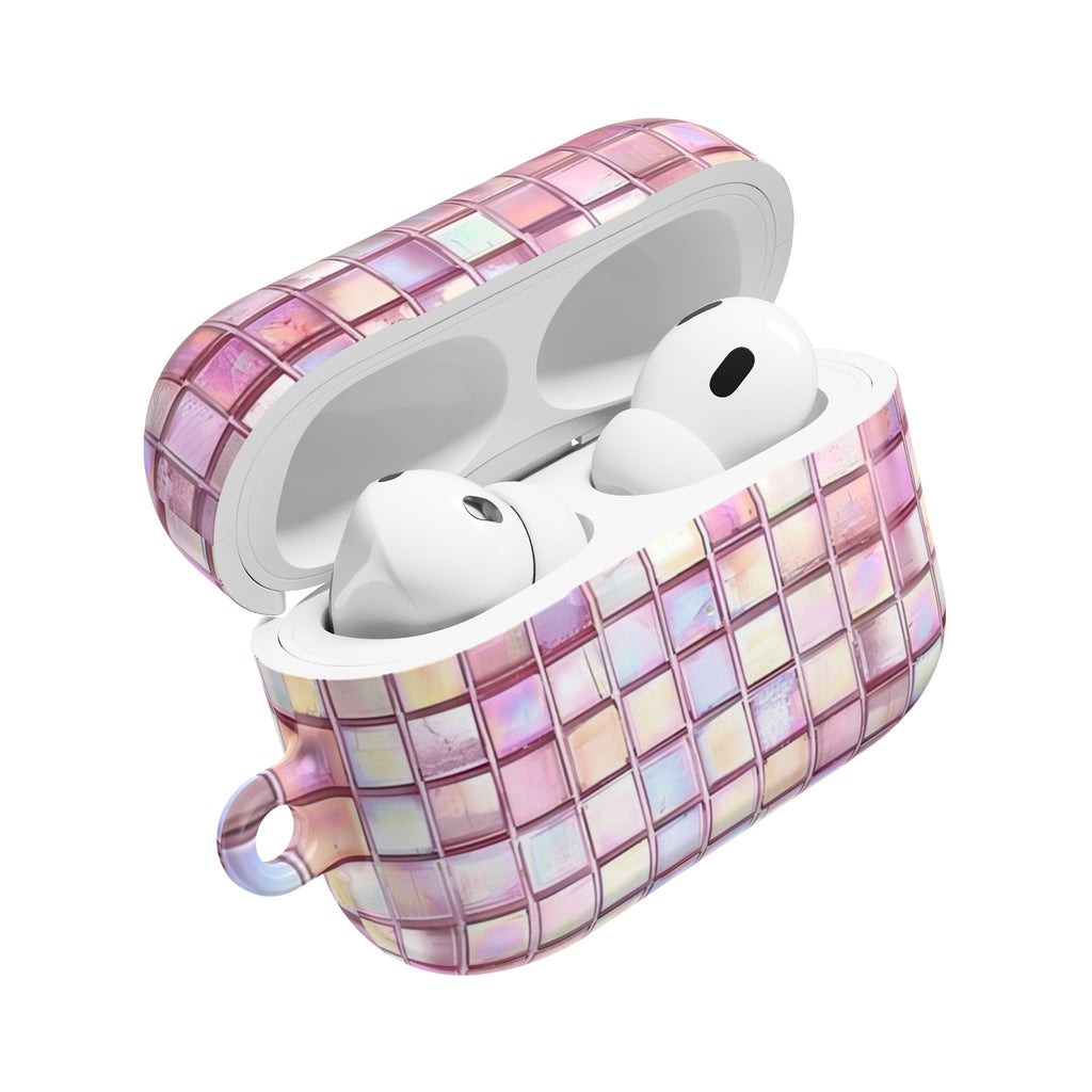 Pink Square Glass AirPod Case