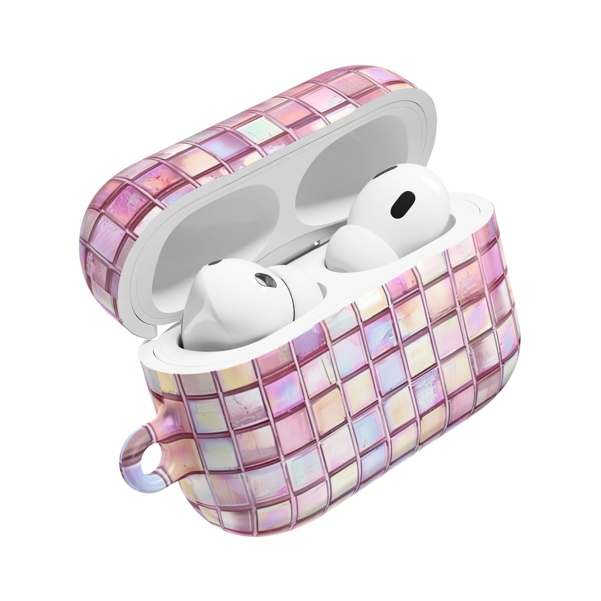 Pink Square Glass AirPod Case
