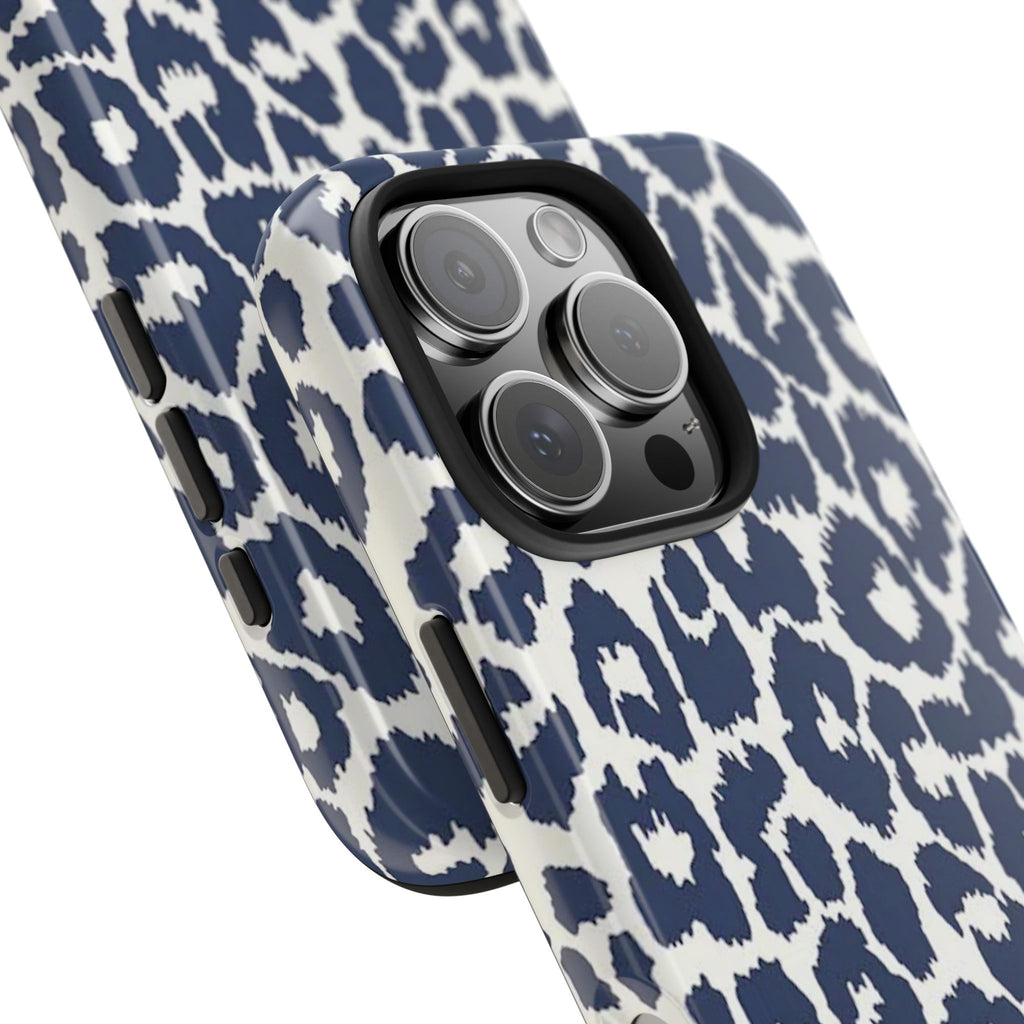 Iconic Blue Leopard iPhone Case