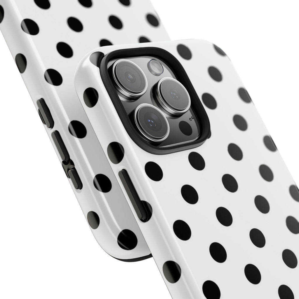 White Polka Dot iPhone Case