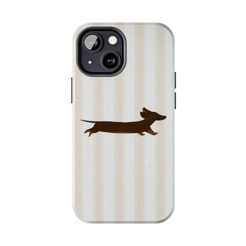 Leaping Dachshund iPhone Case
