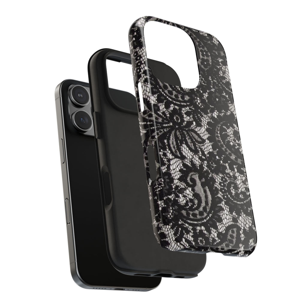 Black Lace Tough iPhone Case