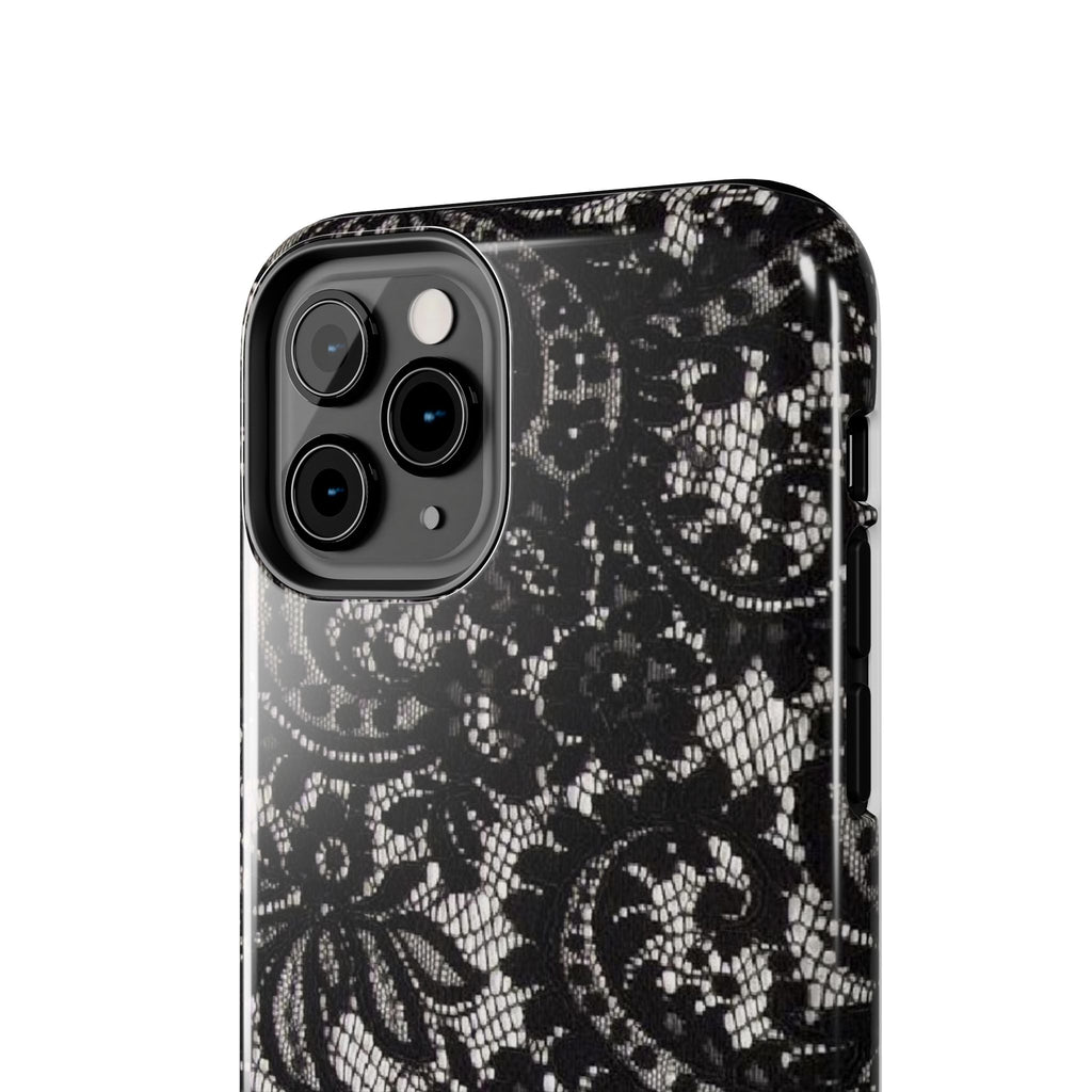 Hand-Bedazzled Initials Lace iPhone Case