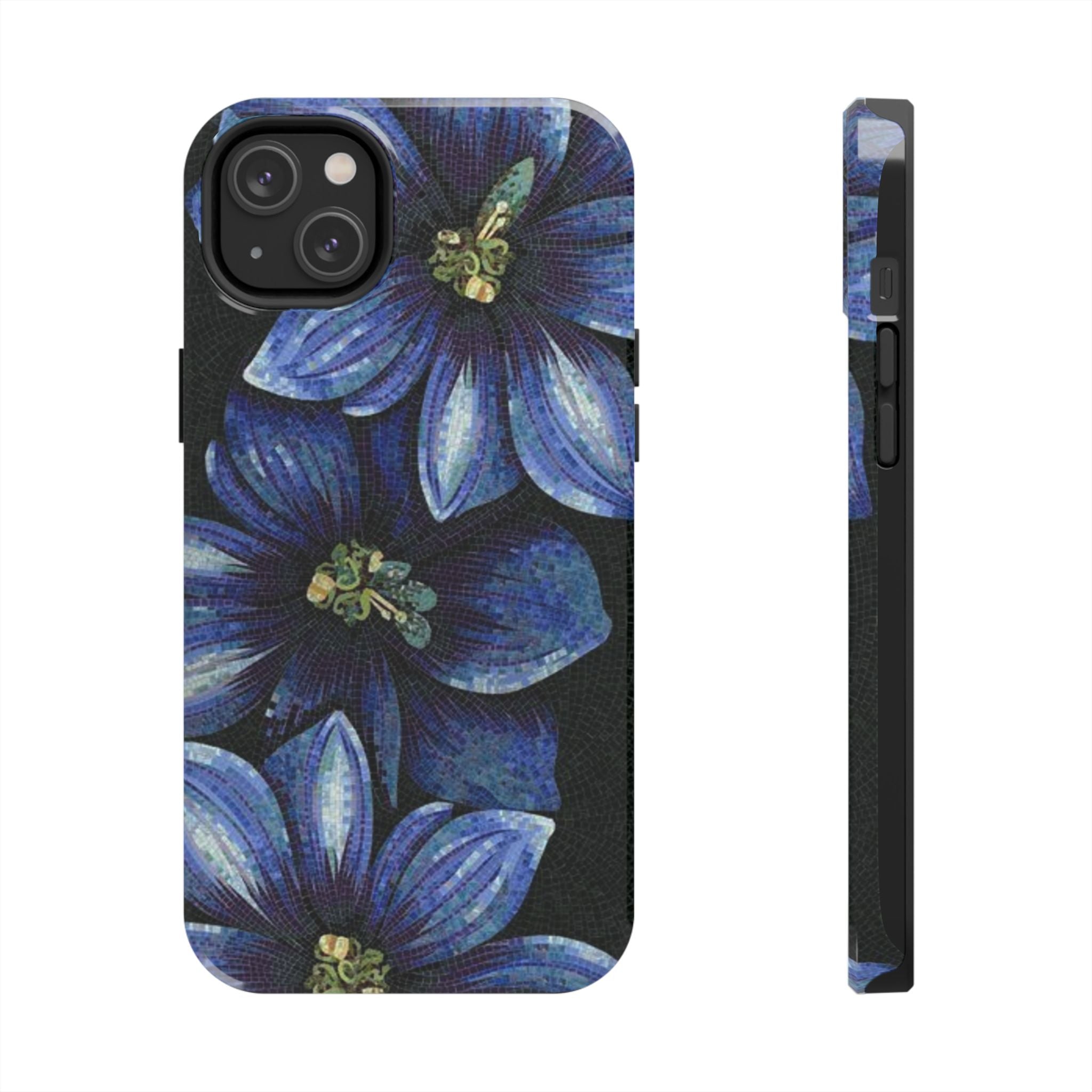 Blue Lilies Mosaic Collection iPhone Case