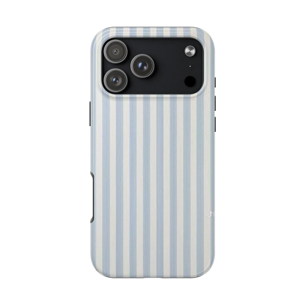 Blue and White Line iPhone Case