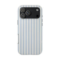 Blue and White Line iPhone Case