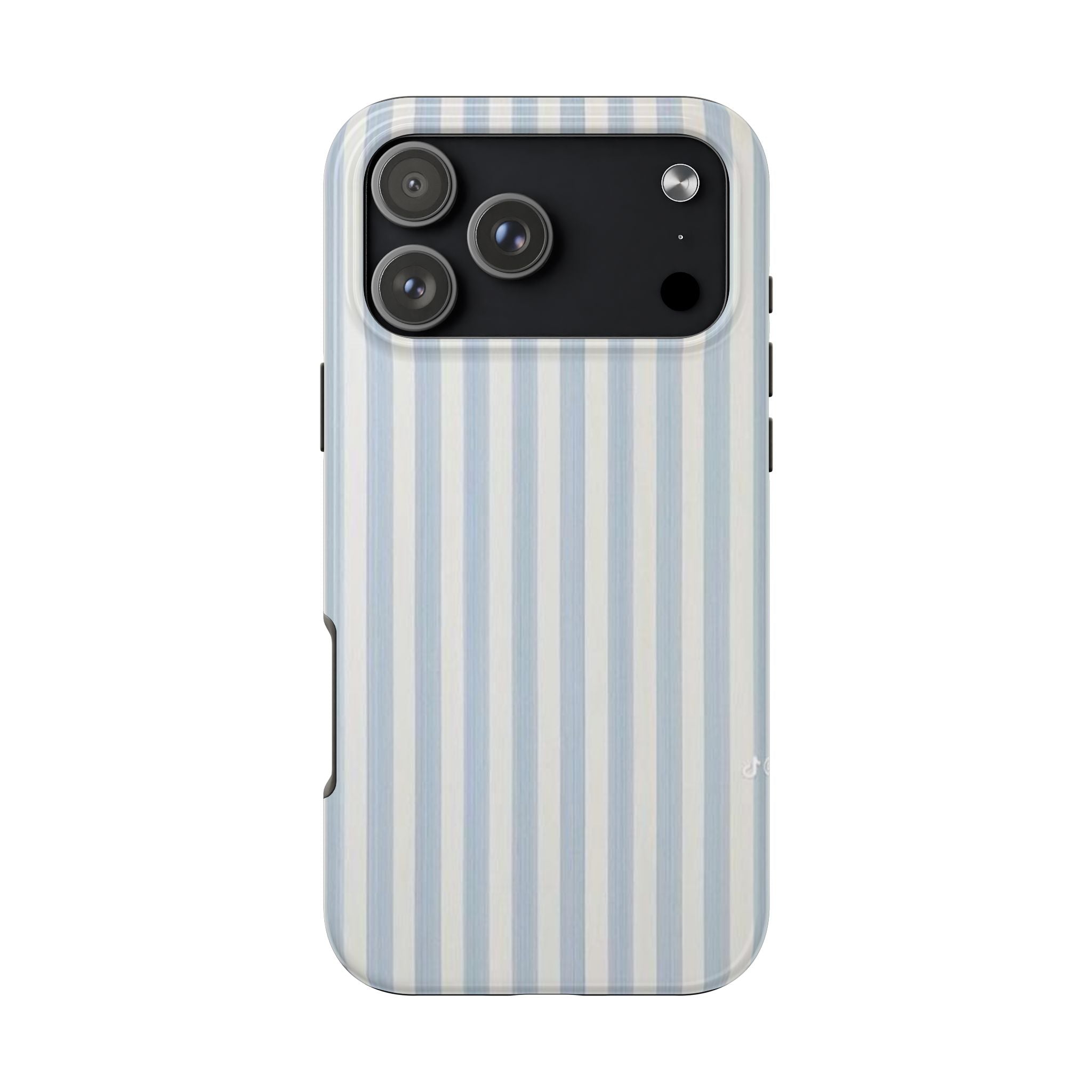 Blue and White Line iPhone Case