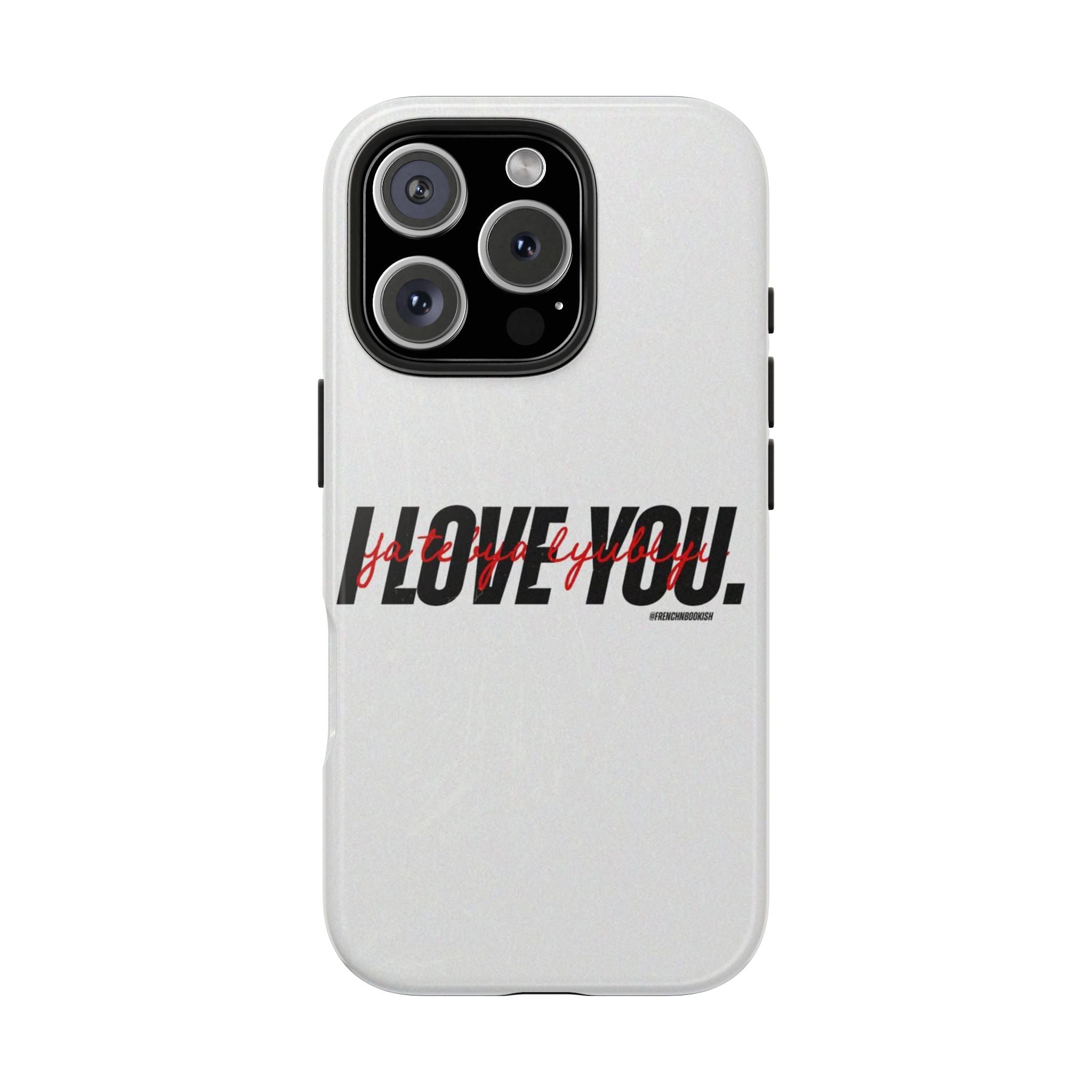 'I love you' in white Heated Rivalry iPhone Case