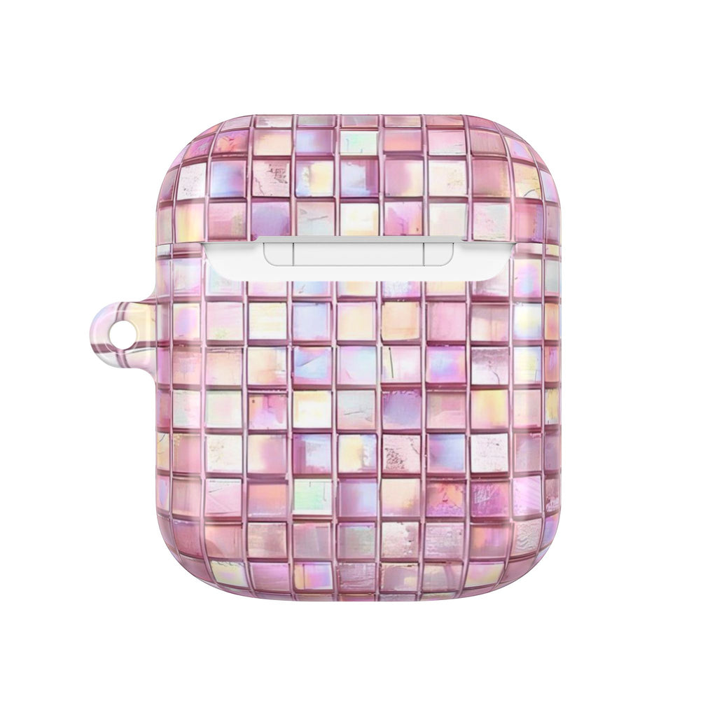 Pink Square Glass AirPod Case