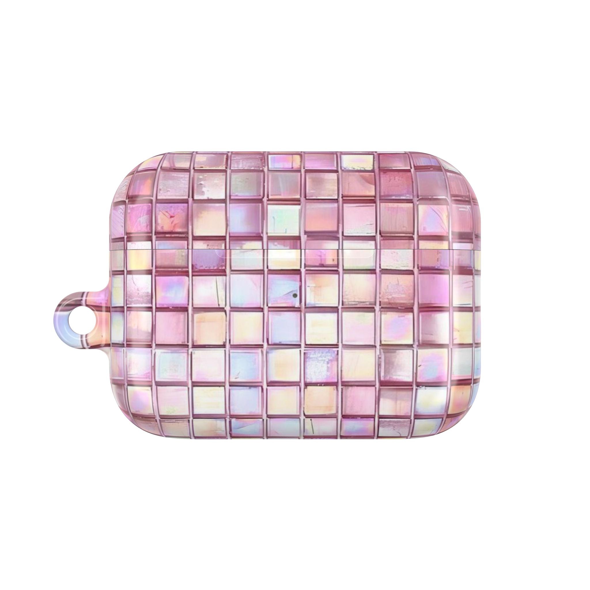Pink Square Glass AirPod Case
