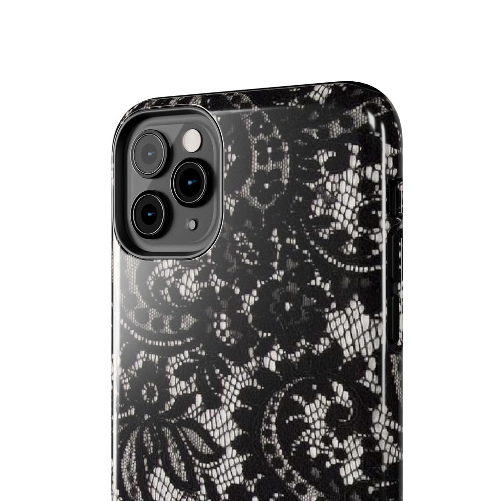 Hand-Bedazzled Initials Lace iPhone Case