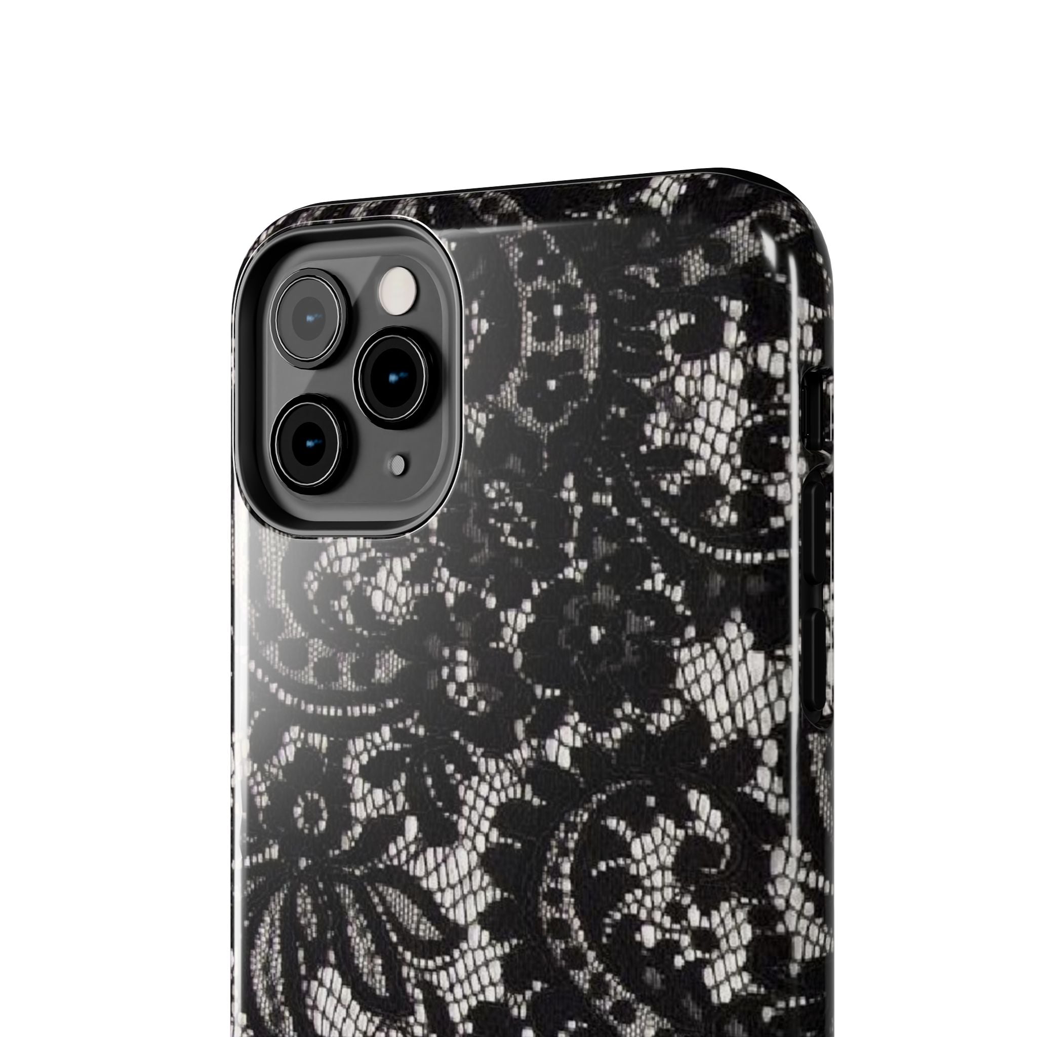 Hand-Bedazzled Initials Lace iPhone Case