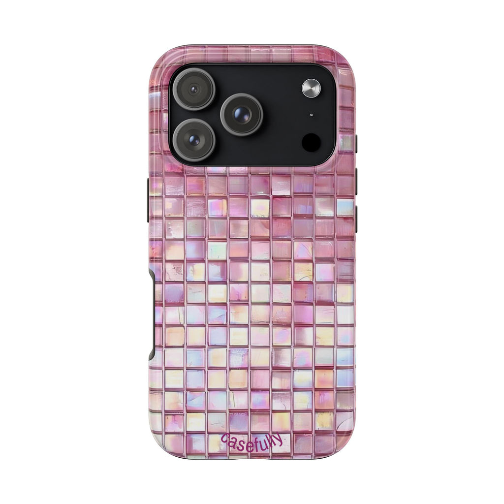 Pink Square Glass iPhone Case
