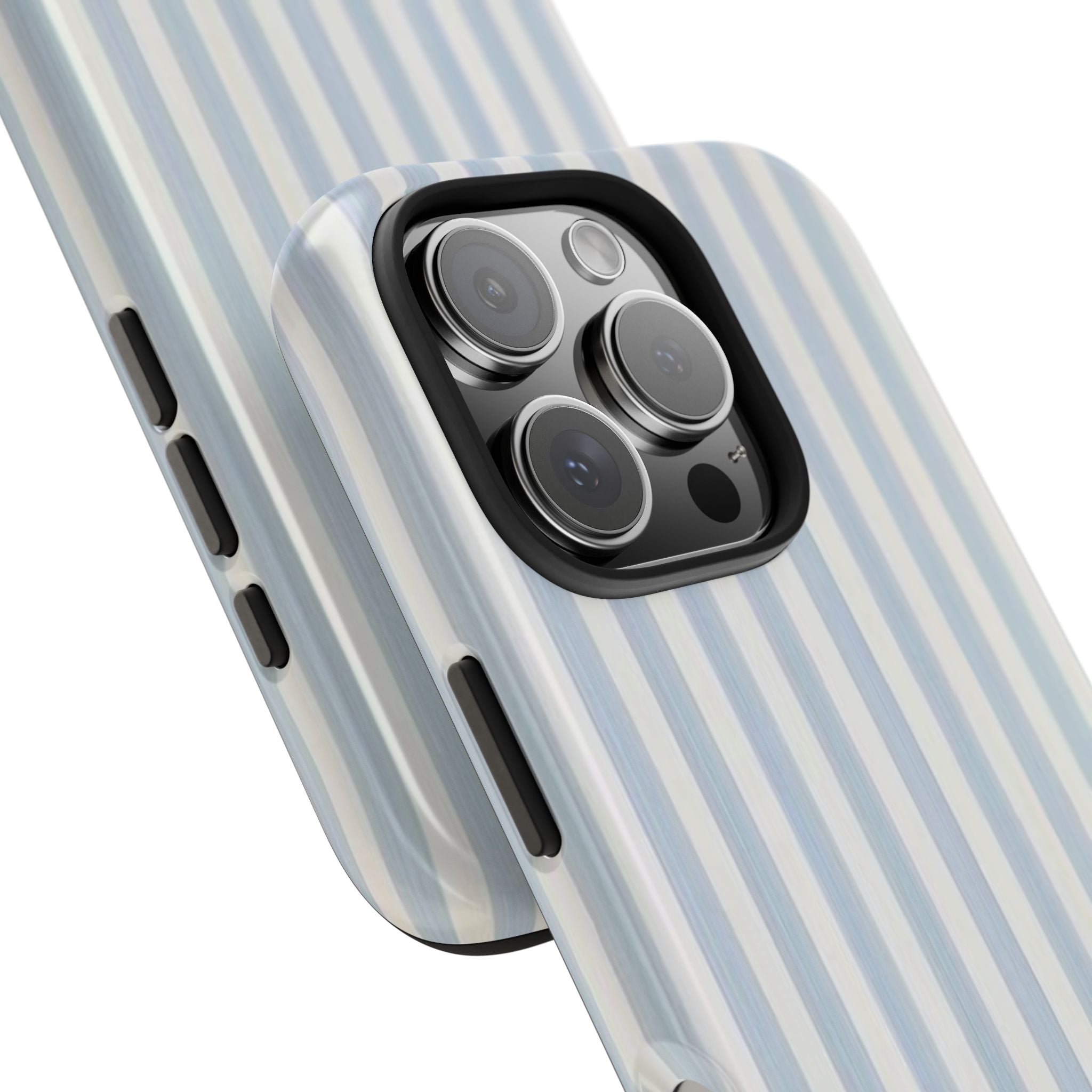 Blue and White Line iPhone Case