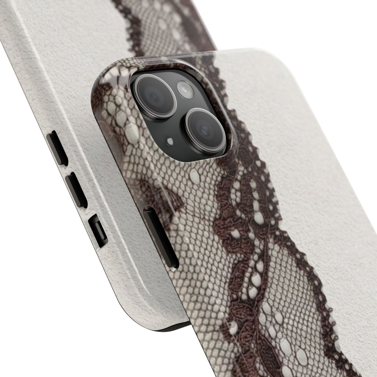 Brown Lace Edge iPhone Case