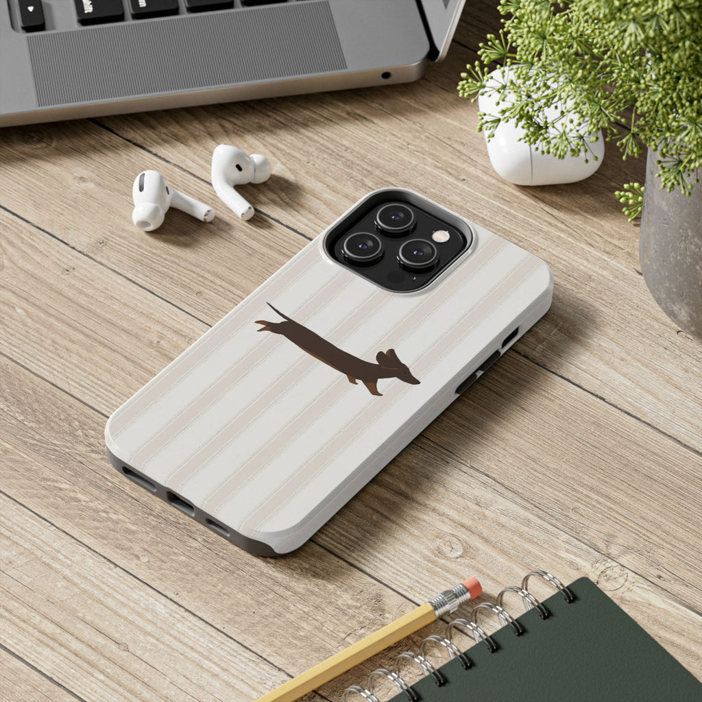 Leaping Dachshund iPhone Case