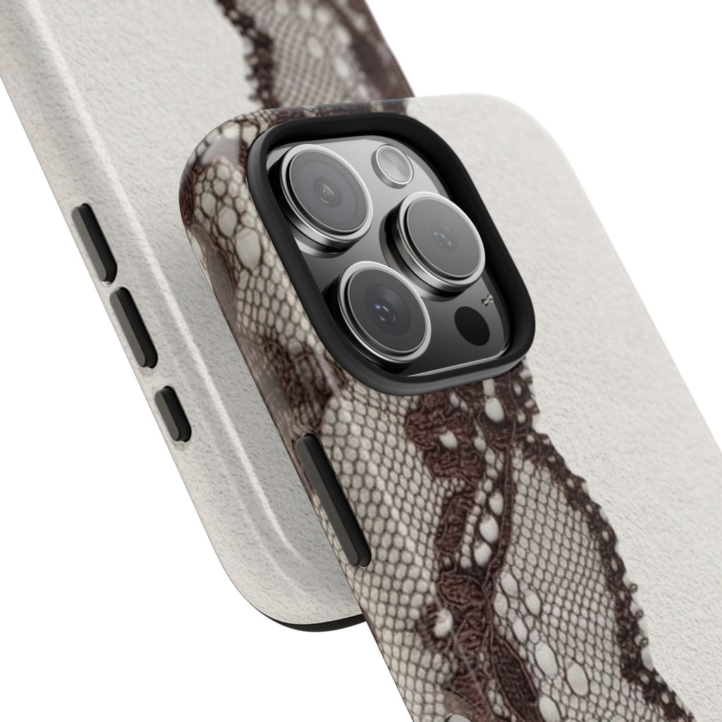 Brown Lace Edge iPhone Case