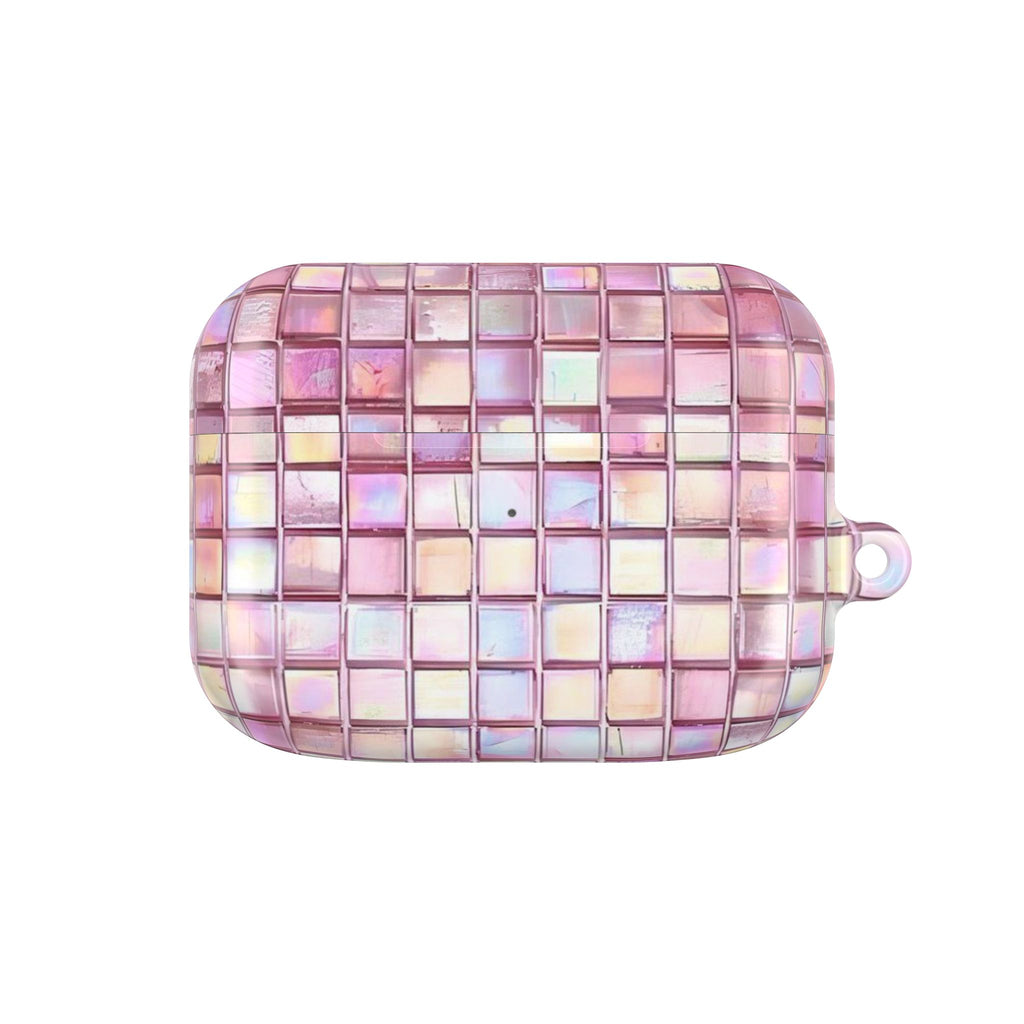 Pink Square Glass AirPod Case
