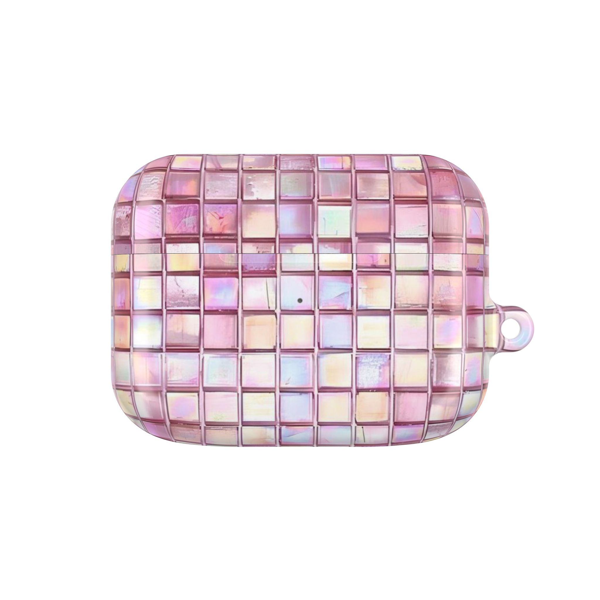 Pink Square Glass AirPod Case