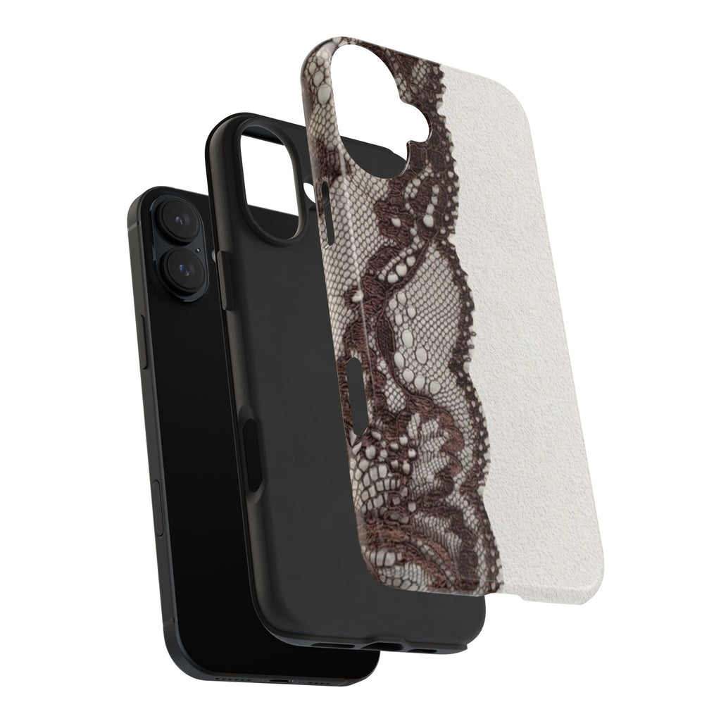 Brown Lace Edge iPhone Case