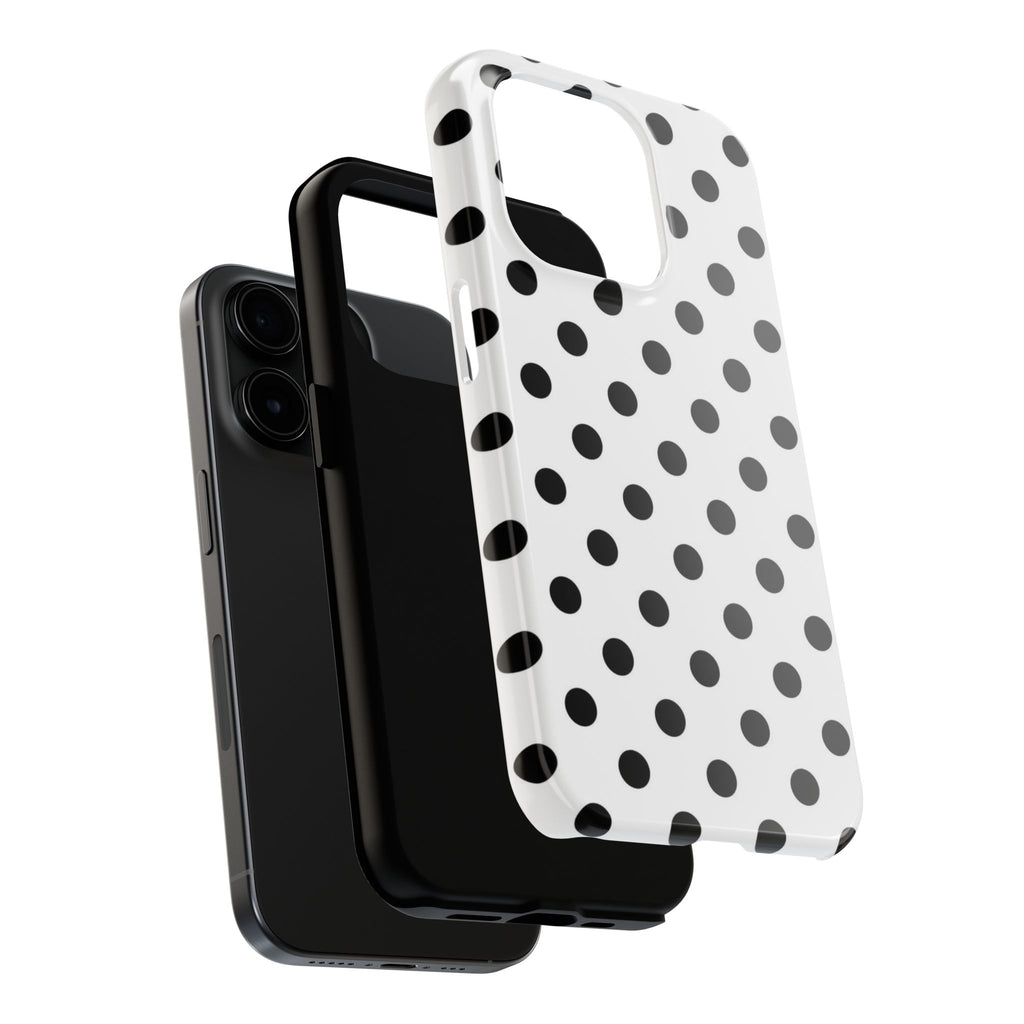 White Polka Dot iPhone Case