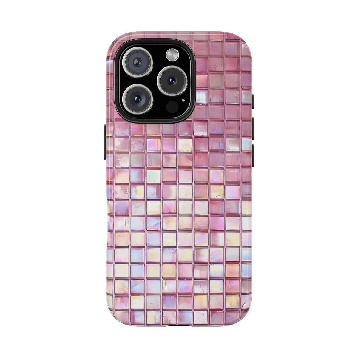 Pink Square Glass iPhone Case