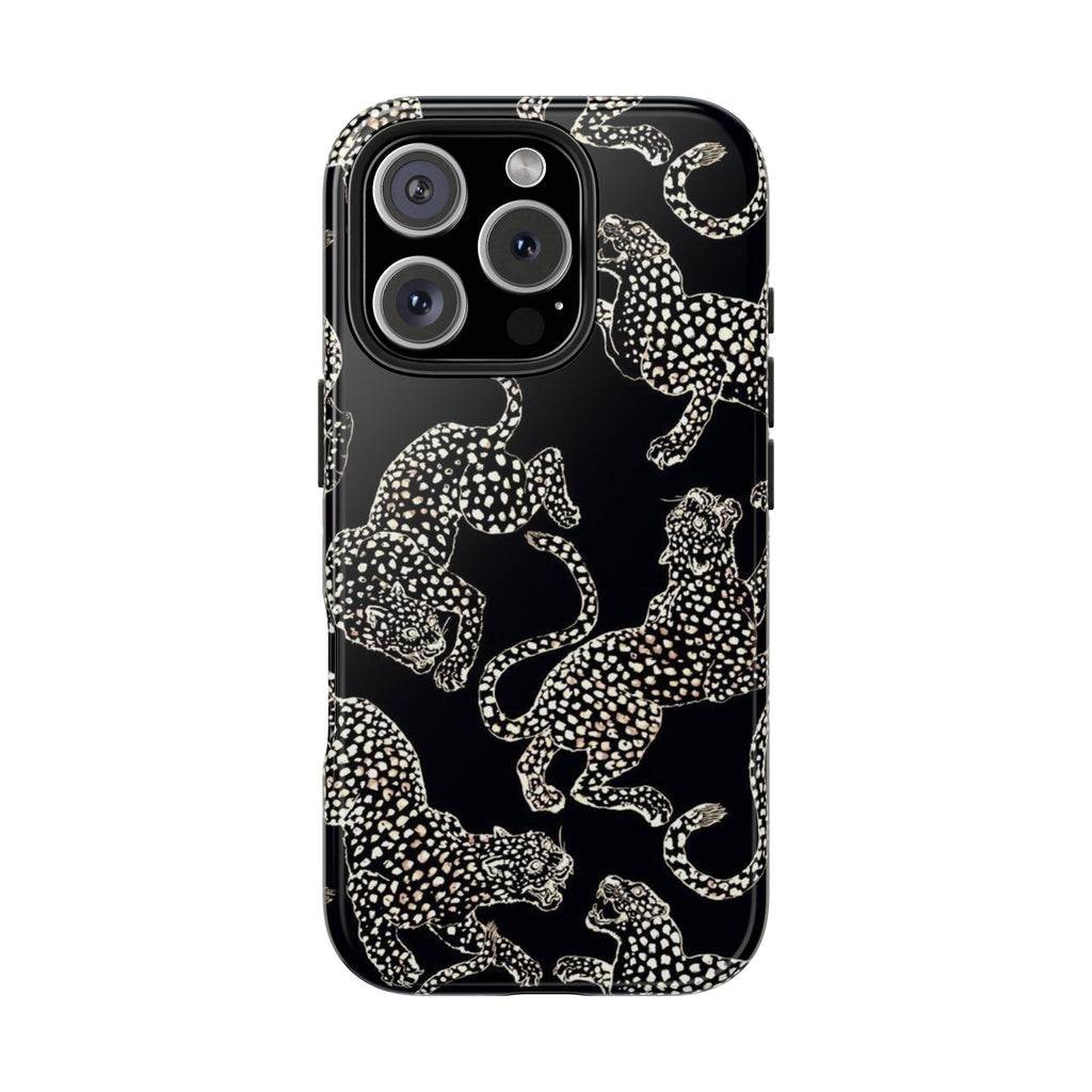 Black and White Leopard iPhone Case