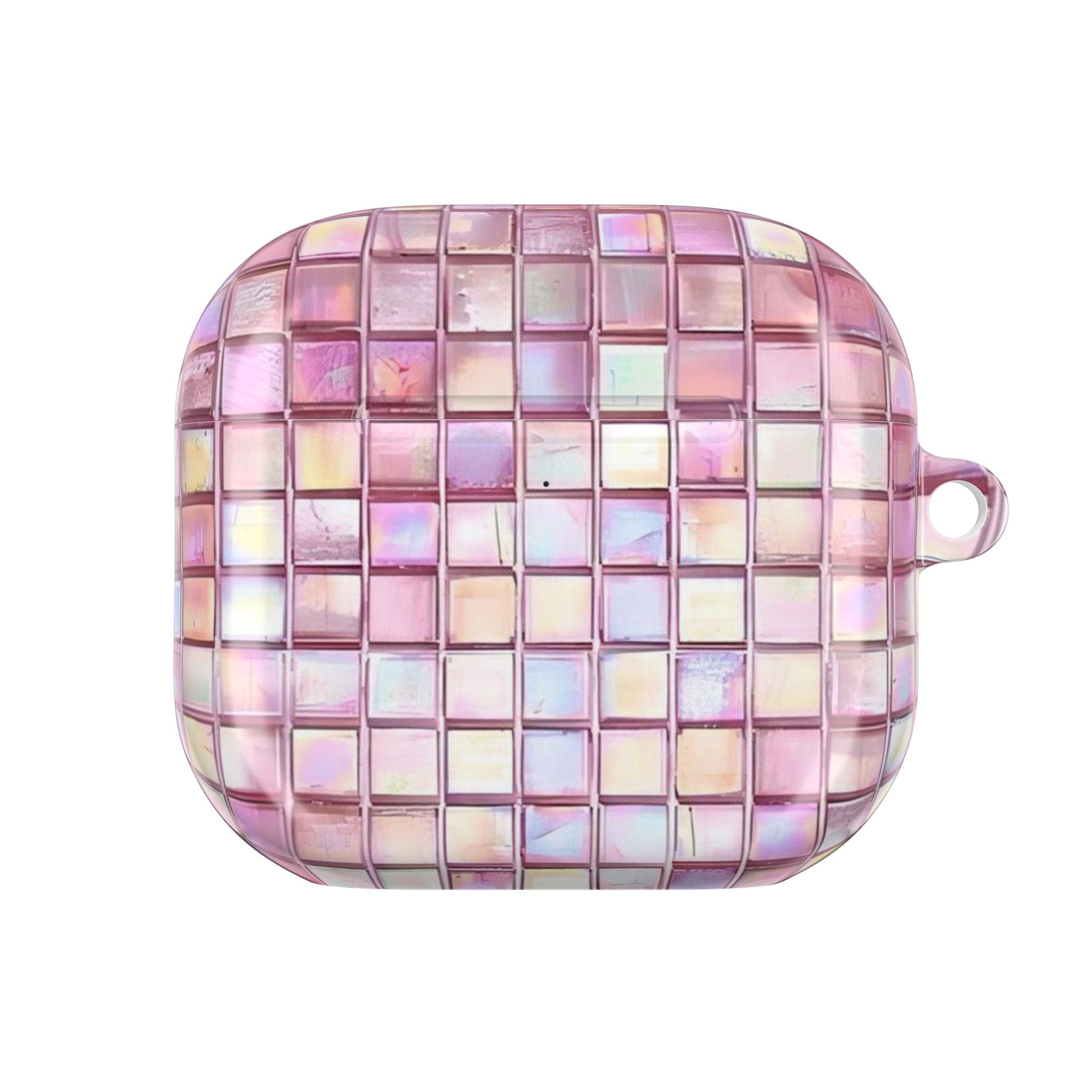 Pink Square Glass AirPod Case