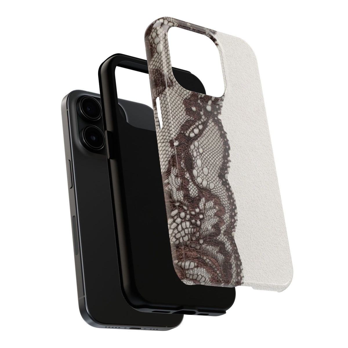 Brown Lace Edge iPhone Case