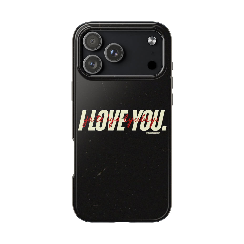 'I love you' in black Heated Rivalry iPhone Case
