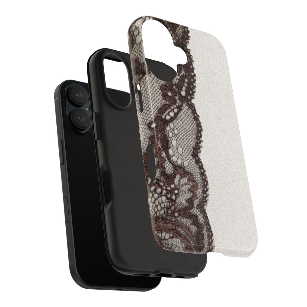 Brown Lace Edge iPhone Case