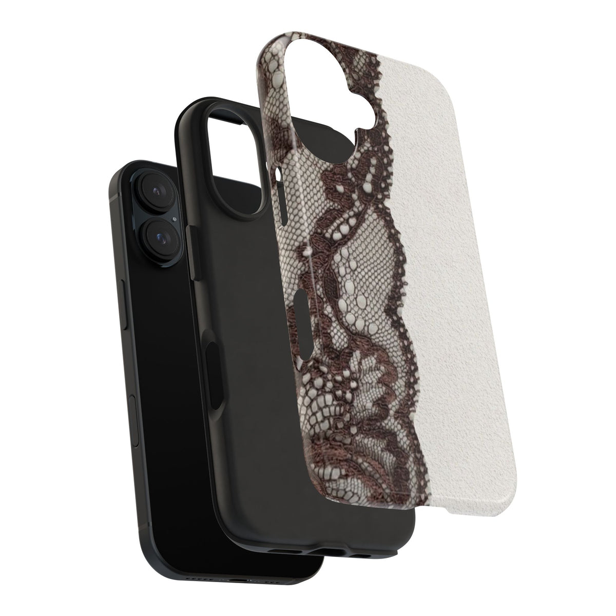 Brown Lace Edge iPhone Case