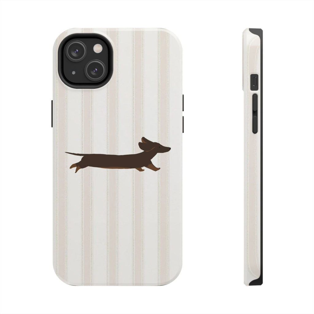 Leaping Dachshund iPhone Case