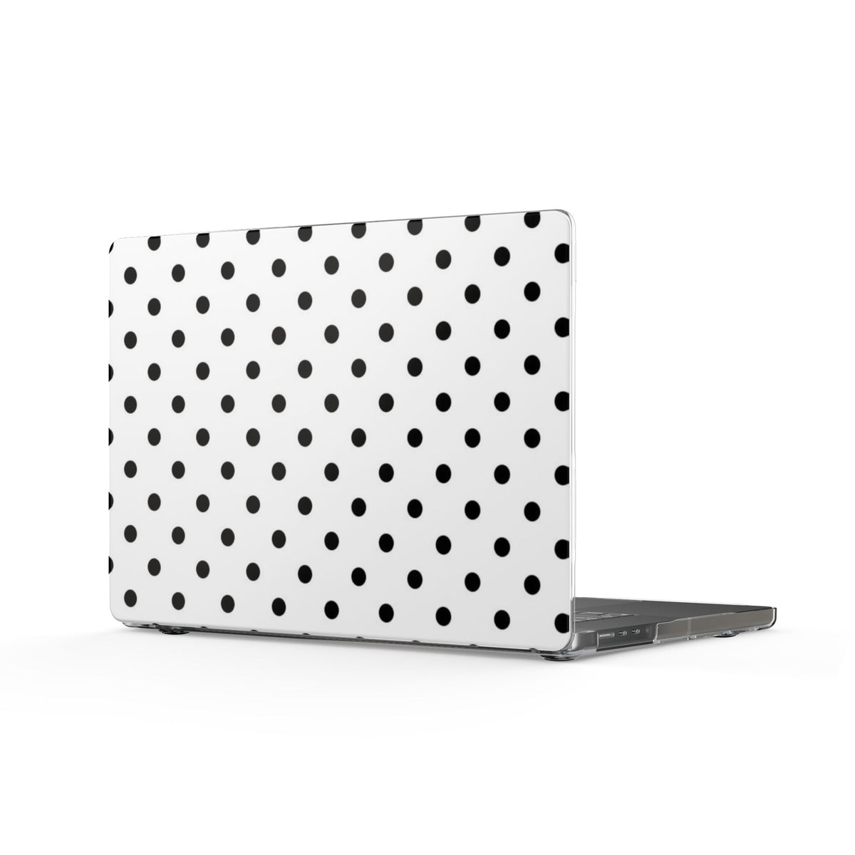 White Polka Dot MacBook Case