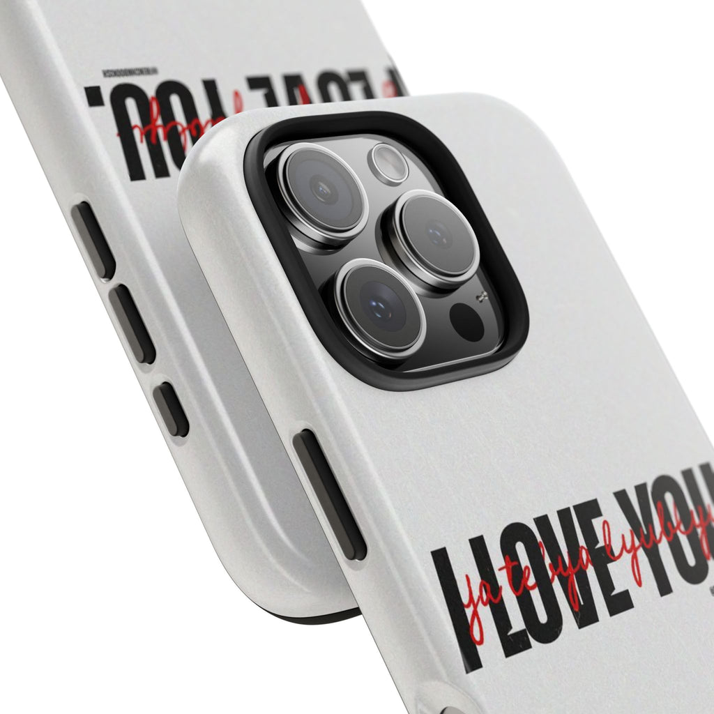 'I love you' in white Heated Rivalry iPhone Case