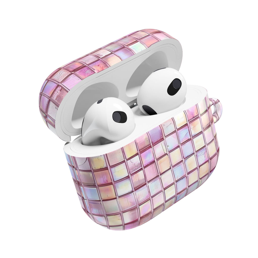 Pink Square Glass AirPod Case