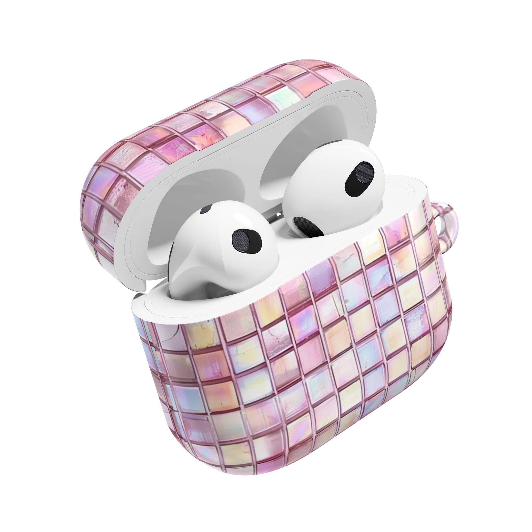Pink Square Glass AirPod Case