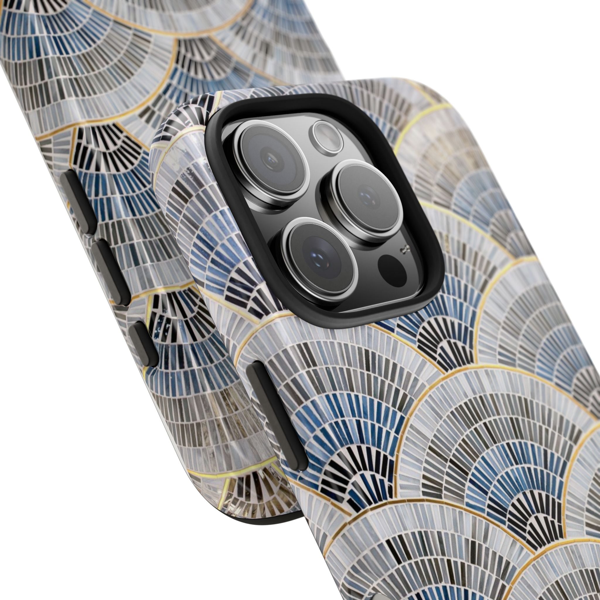 Blue Mosiac Pattern iPhone Case