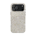 White Circle Mosaic Pattern iPhone Case