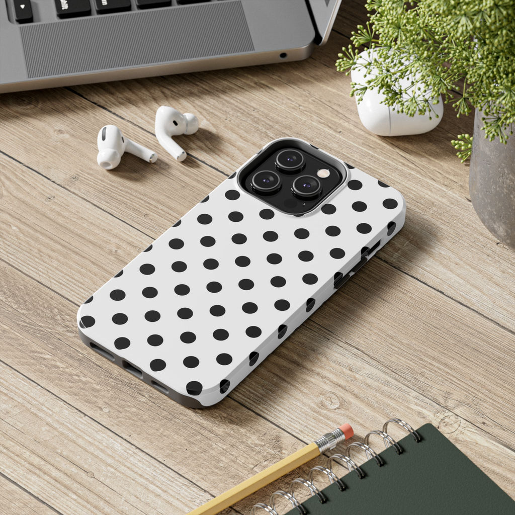White Polka Dot iPhone Case
