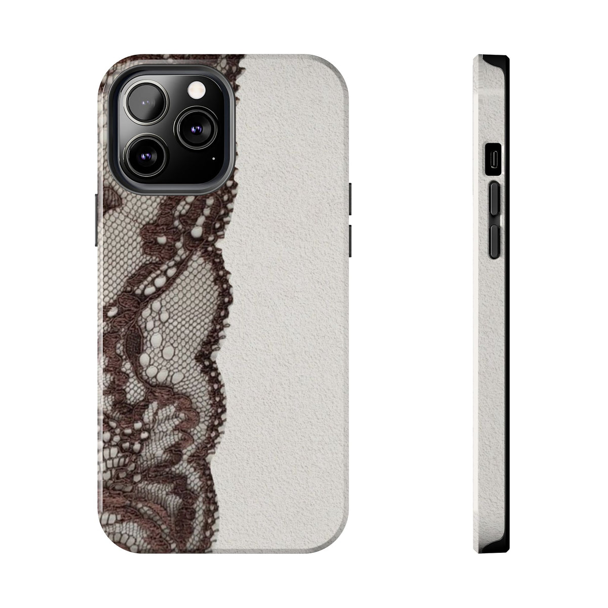 Brown Lace Edge iPhone Case