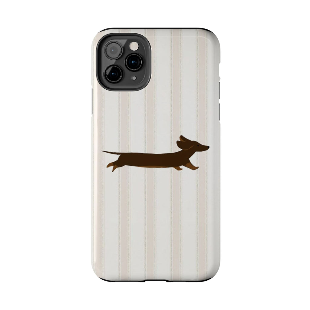 Leaping Dachshund iPhone Case